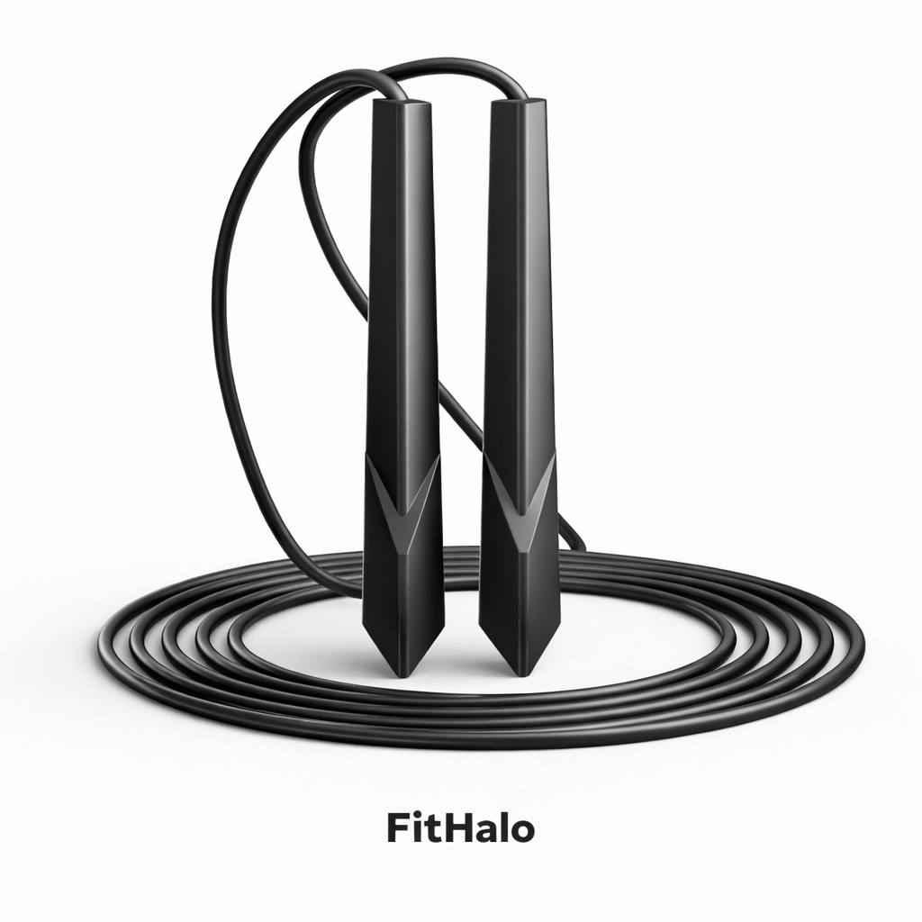 Corde de fitness avec poignées en plastique Fithalo