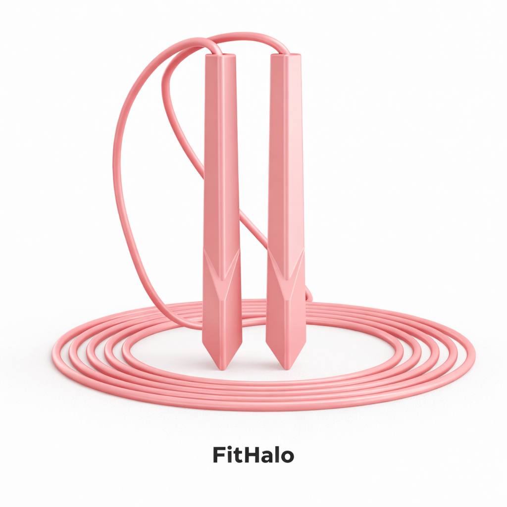 Corde de fitness avec poignées en plastique Fithalo