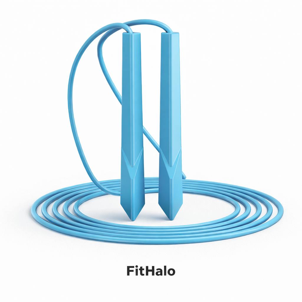 Corde de fitness avec poignées en plastique Fithalo