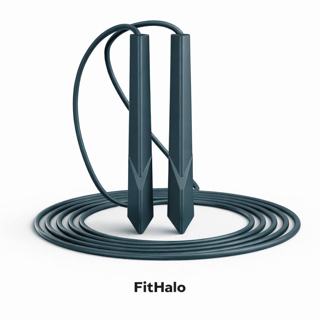 Corde de fitness avec poignées en plastique Fithalo