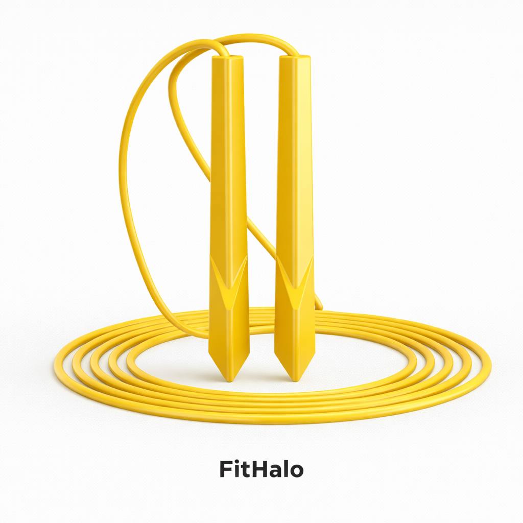 Corde de fitness avec poignées en plastique Fithalo