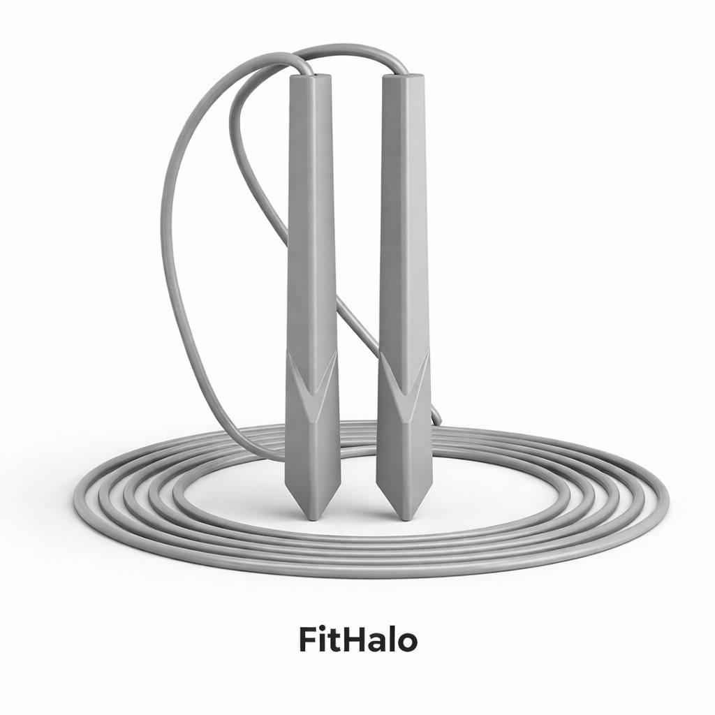 Corde de fitness avec poignées en plastique Fithalo