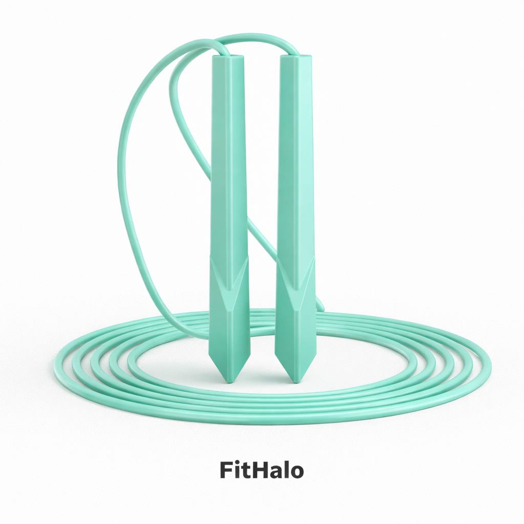 Corde de fitness avec poignées en plastique Fithalo