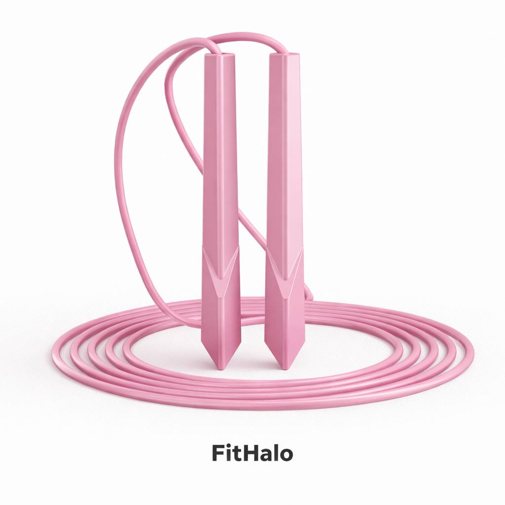 Corde de fitness avec poignées en plastique Fithalo