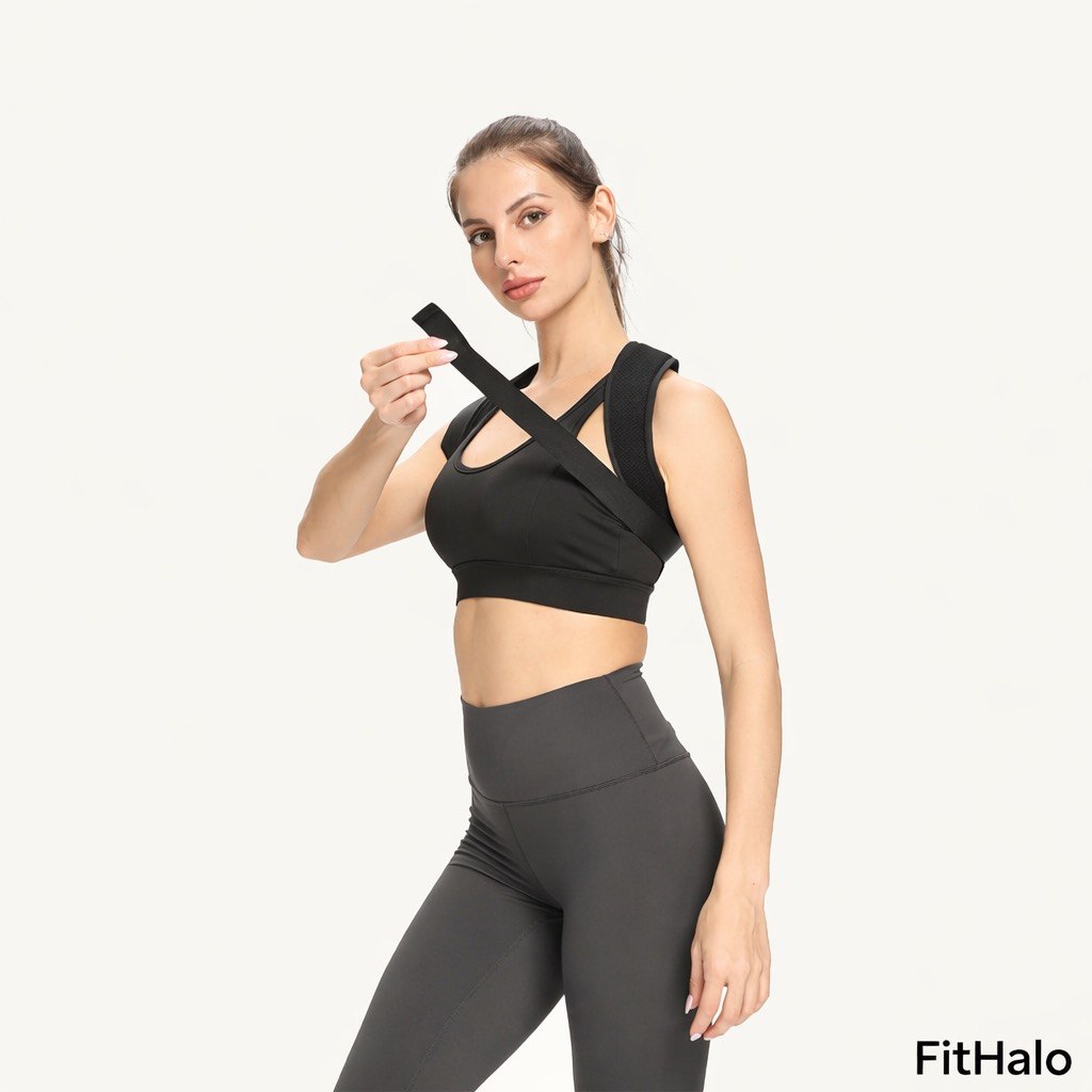 Correcteur de posture anti-dos voûté – Ceinture de maintien du dos et de correction de posture Fithalo