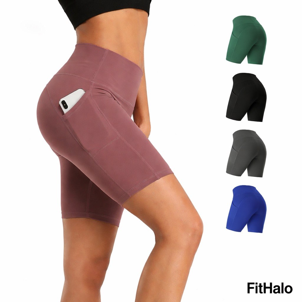 Legging de sport taille haute avec poches – pantalon de yoga fitness effet rehausse-fessier Fithalo
